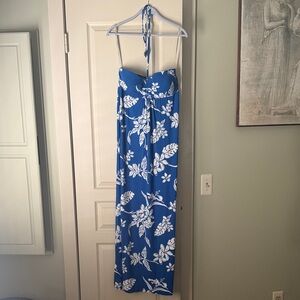 Tommy Bahama Strapless Dress in Blue and White Floral